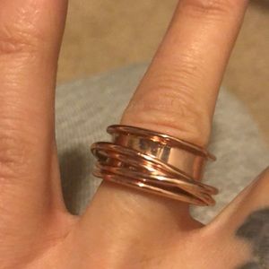 Rose Gold Plated Spinner Ring Size 6